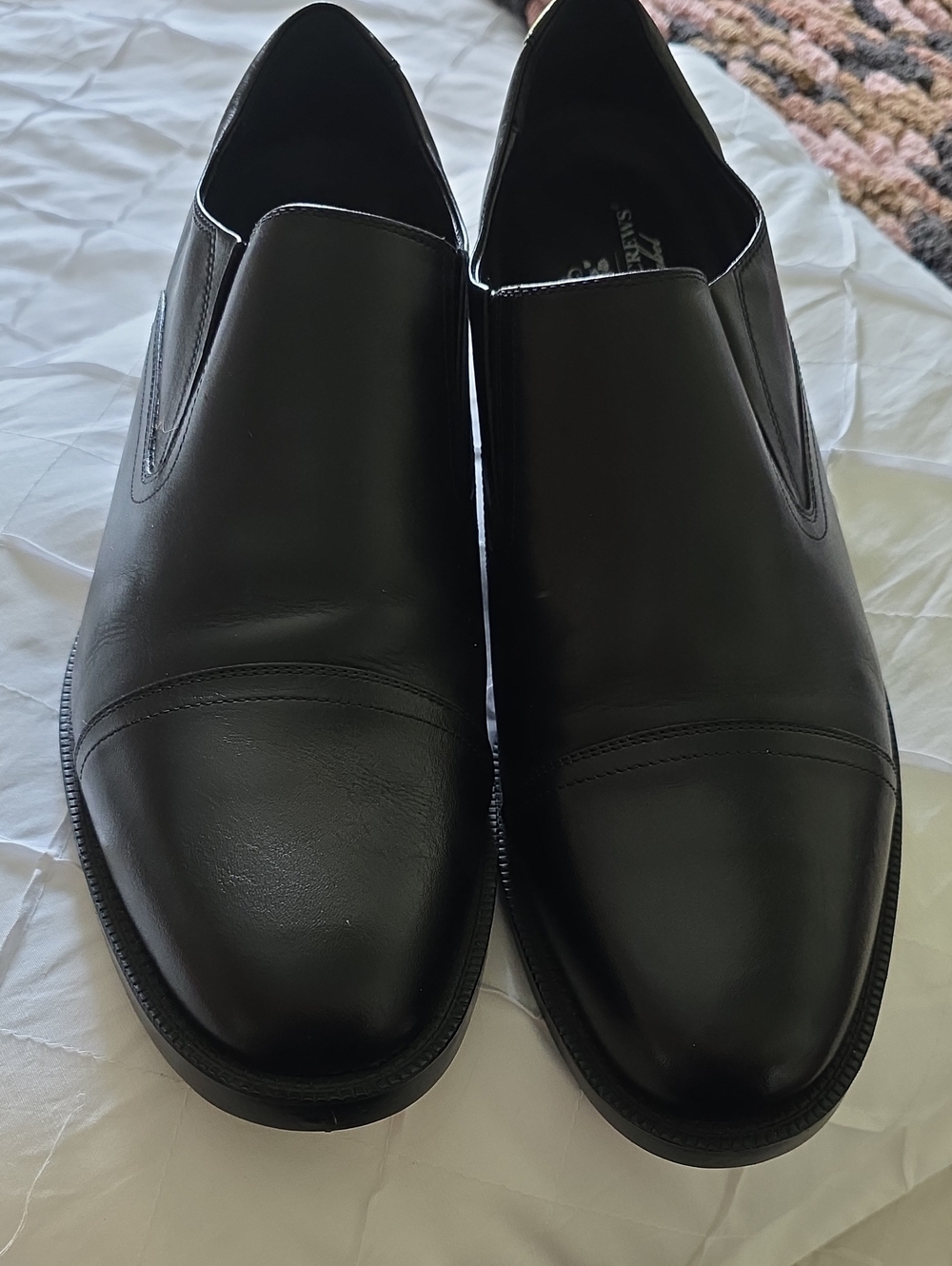 Shoes For Crews Black Leather Slip-On Loafers